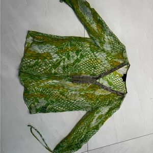 Hale Bob Vibrant Green and Yellow Tunic